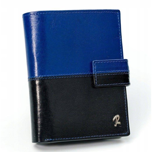 ROVICKY klasyczny portfel męski skórzany RFID stop N4L-VT2 BLACK-BLUE Rovicky wyprzedaż Bagażownia.pl