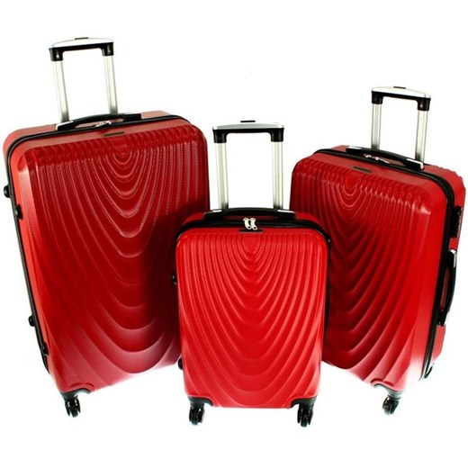 Zestaw 3 walizek PELLUCCI RGL 663 Czerwone Pellucci okazyjna cena Bagażownia.pl