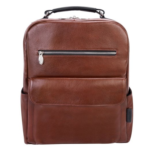 Skórzany plecak na laptop 17" McKLEIN Logan Brązowy Kemer Bagażownia.pl okazyjna cena
