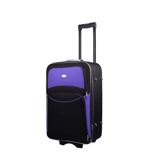 Mała kabinowa walizka PELLUCCI RGL 773 S Czarno Fioletowa Pellucci okazyjna cena Bagażownia.pl