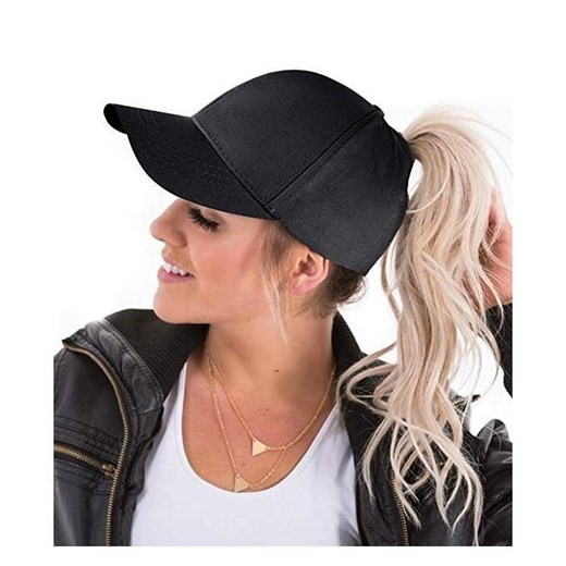 Czapka z daszkiem PONYTAIL damska na kucyk BLACK CZ15 Kemer okazyjna cena Bagażownia.pl