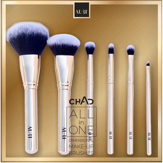 Chad All in One Dimensional Make-up Brushes zestaw 6 pędzli do makijażu Auri 6 sztuka perfumgo.pl