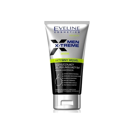 Men X-Treme Active 6w1 peelingujący żel do twarzy z aktywnym węglem 150ml 150 ml perfumgo.pl