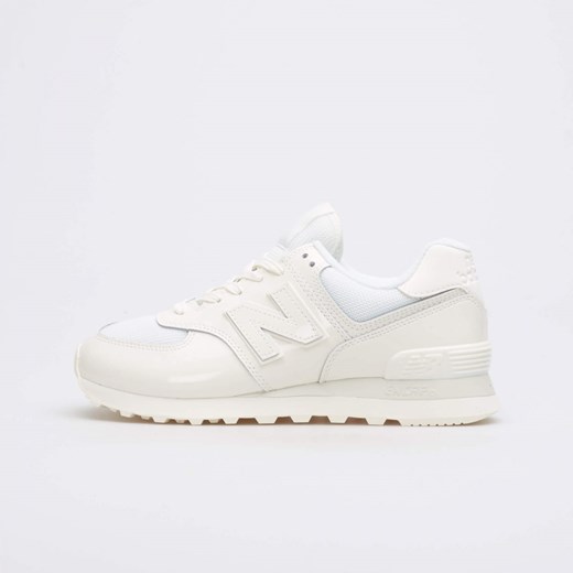 Buty sportowe damskie New Balance w stylu casual białe wiązane