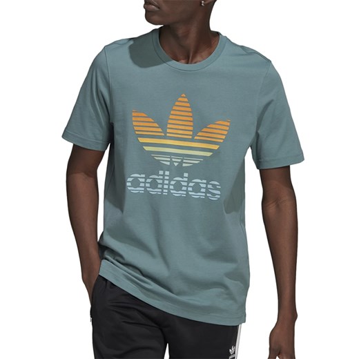 T-shirt męski Adidas z bawełny z krótkimi rękawami w nadruki 