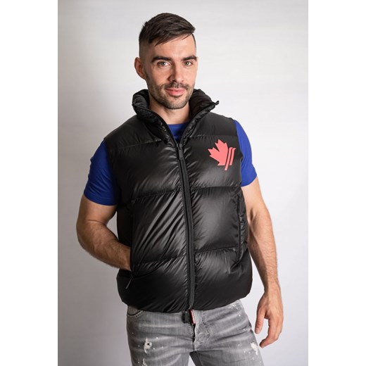Bezrękawnik puchowy Dsquared2 czarny z logo Dsquared2 48 outfit.pl