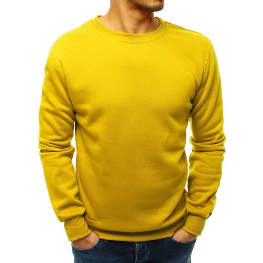 Bluza męska gładka żółta BX4638 Dstreet XXL DSTREET