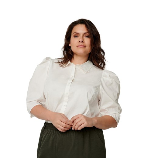 ZIZZI BIAŁA KLASYCZNA KOSZULA BUFFKI 034A Zizzi 48 MY SIZE