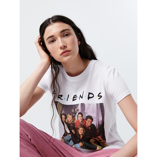 Cropp - Koszulka Friends - Biały Cropp L Cropp