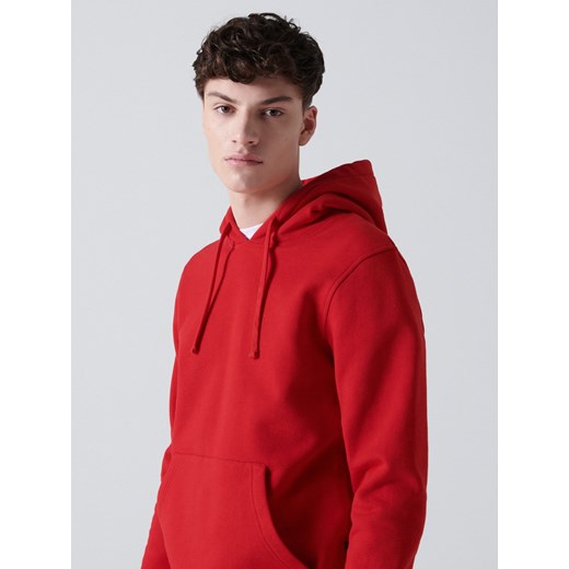 Cropp - Bluza z kapturem - Czerwony Cropp L Cropp