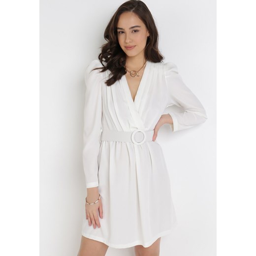 Biała Sukienka Kahlisise ze sklepu Born2be Odzież w kategorii Sukienki - zdjęcie 110605450