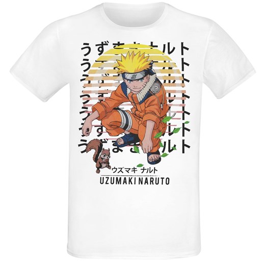 Naruto - Naruto And Peanut - T-Shirt - biały XL EMP