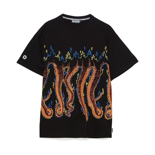 T-shirt męski Octopus młodzieżowy czarny 