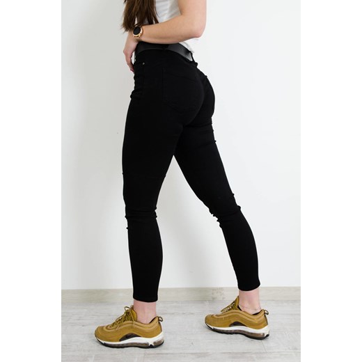 CZARNE SPODNIE PUSH UP Z WYSOKIM STANEM (DUŻE ROZMIARY ) Olika XXL olika.com.pl
