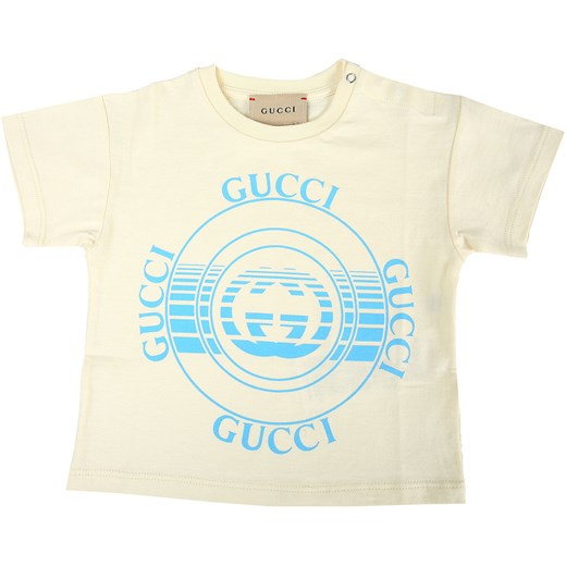 Gucci Koszulka Niemowlęca dla Chłopców, słomkowo-beżowy, Bawełna, 2021, 12 M 24M 2Y 9M 9M Gucci 24M RAFFAELLO NETWORK