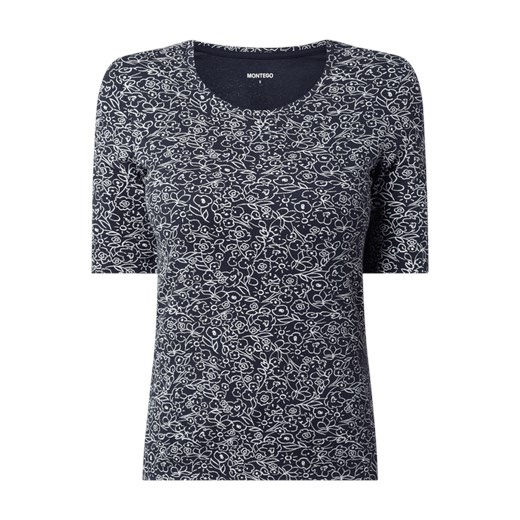 T-shirt z kwiatowym wzorem Montego S promocja Peek&Cloppenburg 