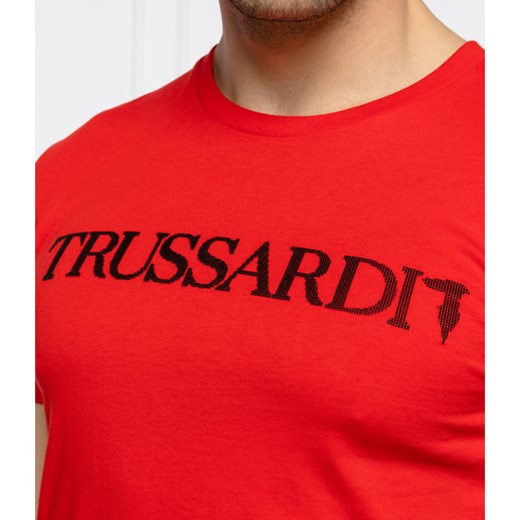 T-shirt męski Trussardi z krótkim rękawem w stylu młodzieżowym 