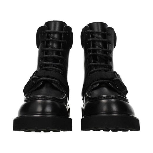 Czarne buty zimowe męskie Valentino wiązane 