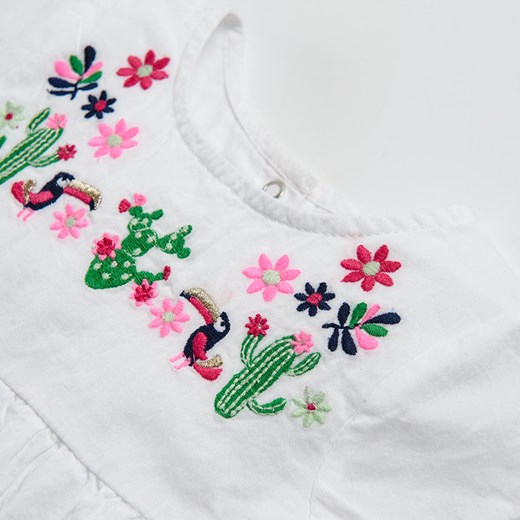 Biała odzież dla niemowląt Cool Club z nadrukami bawełniana 