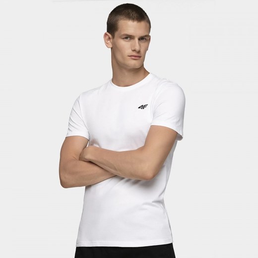 Koszulka Męska 4F Sportowa T-SHIRT Bawełniany Biały XL darcet
