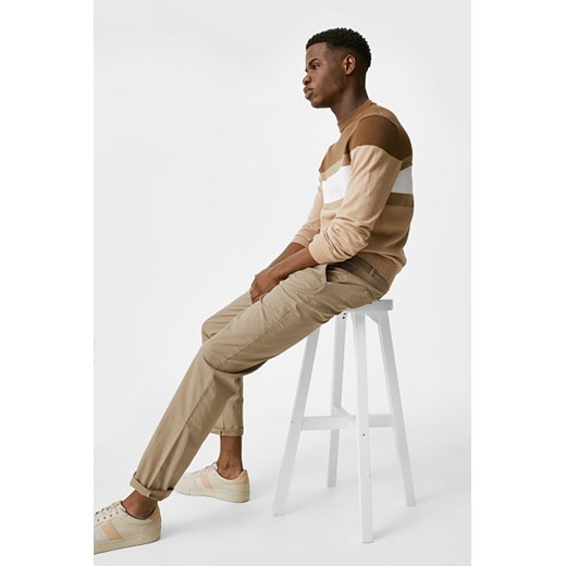 C&A Spodnie chino-Regular Fit, Brązowy, Rozmiar: W34 L32 W33 L30 C&A