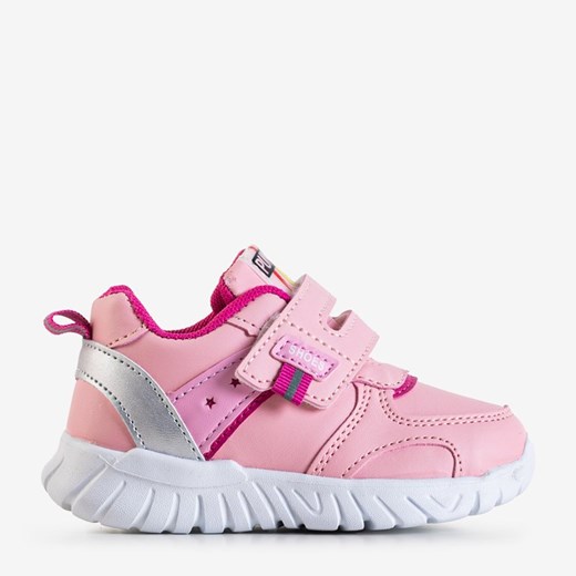 Różowe dziecięce buty sportowe z fuksjowymi wstawkami Nelina - Obuwie Royalfashion.pl 20 royalfashion.pl