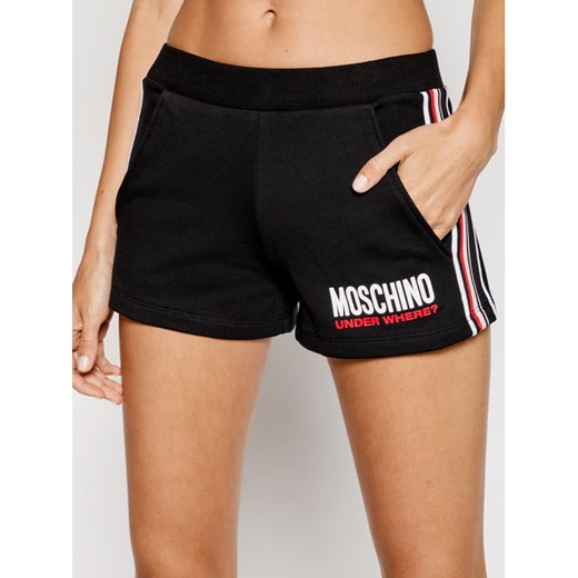 MOSCHINO Underwear & Swim Szorty materiałowe 4308 9012 Czarny Regular Fit XS okazja MODIVO