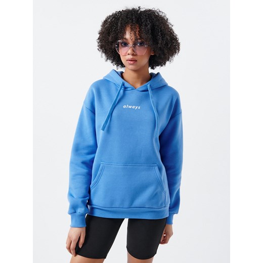Cropp - Bluza z napisem - Niebieski Cropp S promocja Cropp