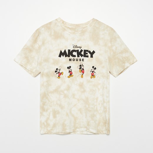 Cropp - Koszulka tie-dye Disney - Kremowy Cropp S Cropp