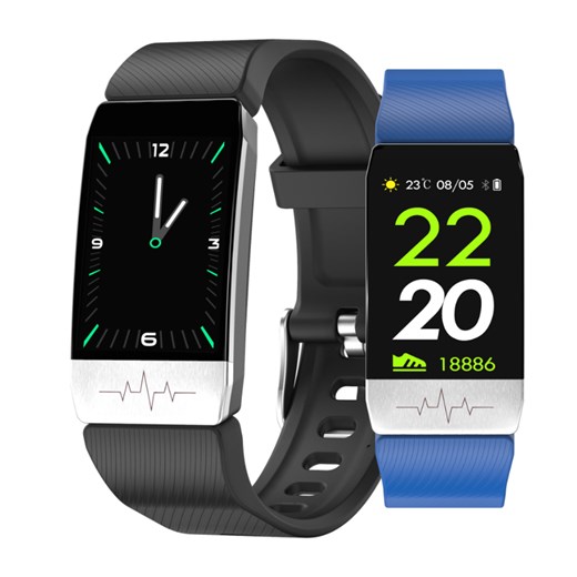 SMARTBAND Rubicon RNCE60 - TERMOMETR - DWA PASKI - black/blue (zr614b) Rubicon TAYMA