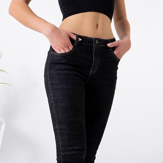 Czarne damskie spodnie jeansowe - Odzież Royalfashion.pl XS - 34 royalfashion.pl