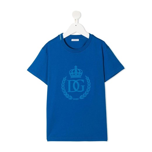 T-shirt chłopięce granatowy Dolce & Gabbana w nadruki 
