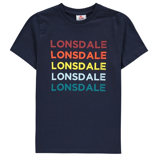 Lonsdale Rainbow Logo T-Shirt Junior Boys Lonsdale 11-12 Y Factcool