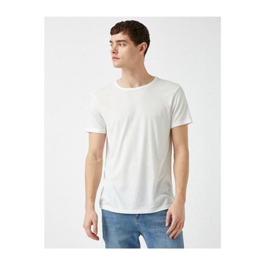 Koton Men's White Short Sleeve Cotton Basic T-Shirt Koton S Factcool