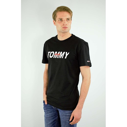 T-SHIRT MĘSKI TOMMY JEANS CZARNY Tommy Hilfiger XL Royal Shop wyprzedaż