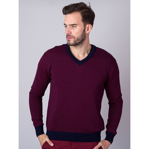 Granatowo-bordowy sweter Willsoor XL promocyjna cena Willsoor