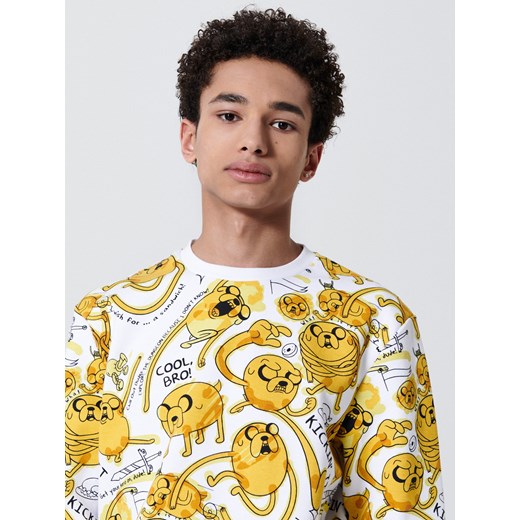 Cropp - Bluza z nadrukiem Adventure Time - Biały Cropp S Cropp