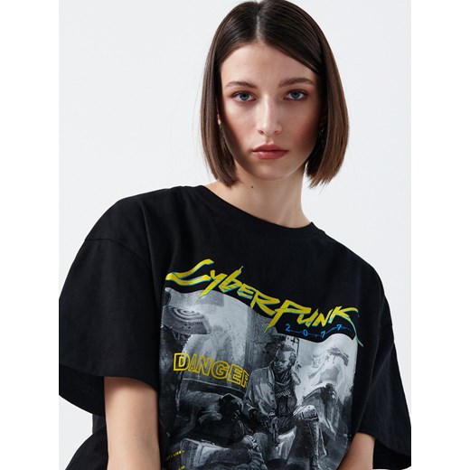 Cropp - Koszulka Cyberpunk 2077 - Czarny Cropp M Cropp