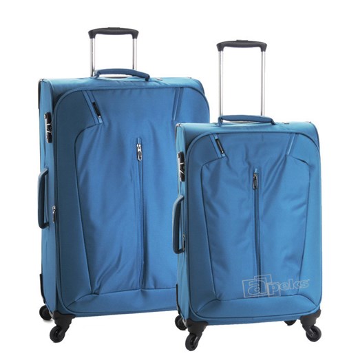 Siena Light zestaw walizek TSA L,M - niebieski apeks-pl niebieski zestaw