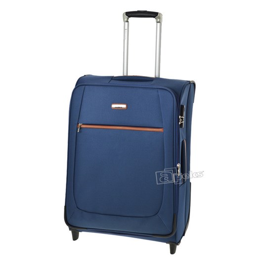 Modena średnia walizka - niebieski apeks-pl niebieski średni