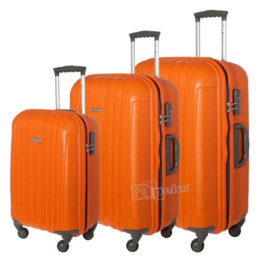 PP001 komplet walizek TSA  S,M,L - pomarańczowy apeks-pl pomaranczowy cytrusowe