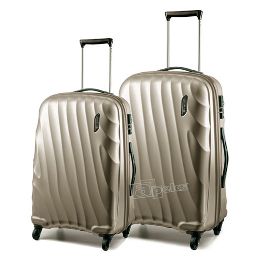 Dune zestaw walizek  poliwęglan TSA M,L - szampański apeks-pl brazowy poliwęglanowe