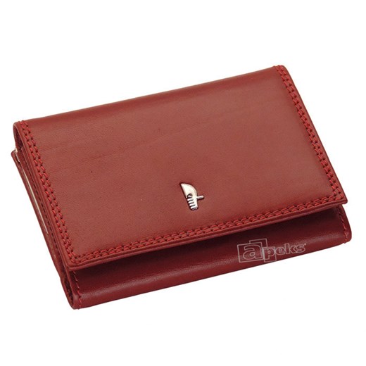 Vecchia portfel damski V-1701/3 - czerwony apeks-pl brazowy błyszczący