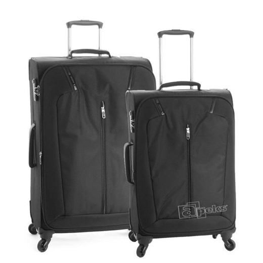 Siena Light zestaw walizek TSA L,M - czarny apeks-pl szary zestaw
