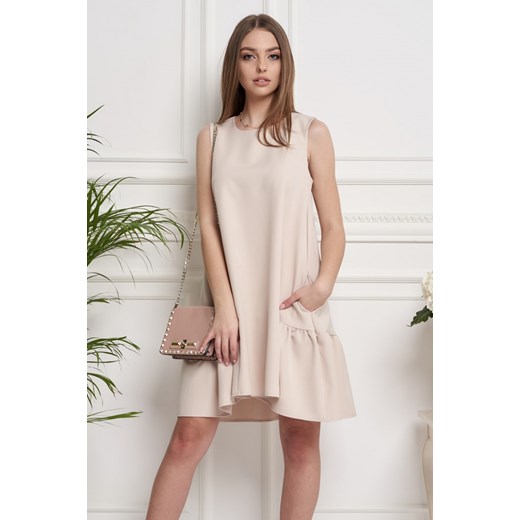 Ella Boutique sukienka casual z okrągłym dekoltem bez rękawów mini 