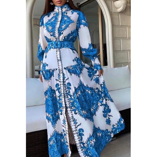 Sukienka FALANDA BLUE L promocyjna cena Ivet Shop