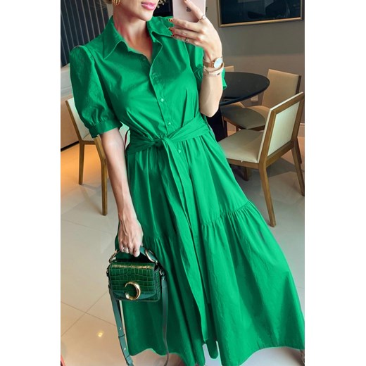 Sukienka MIMOSA GREEN L promocyjna cena Ivet Shop