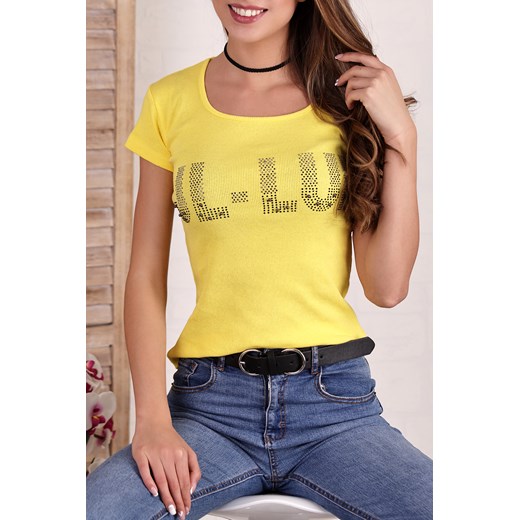 T-shirt damski EVROTA YELLOW uniwersalny okazyjna cena Ivet Shop