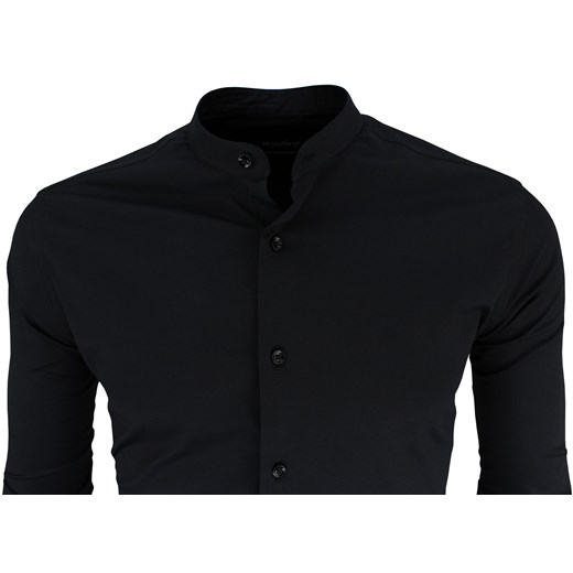 Koszula męska Megafinest z długimi rękawami czarna casual 