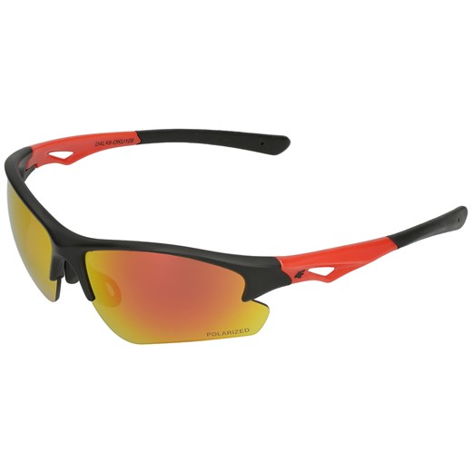 Okulary sportowe OKU105 - czerwony neon Uniwersalny promocyjna cena 4F